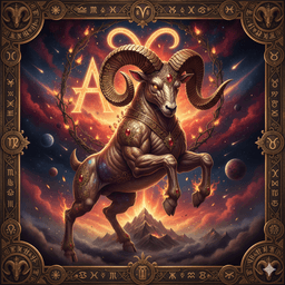 Aries zodiac sign portrait